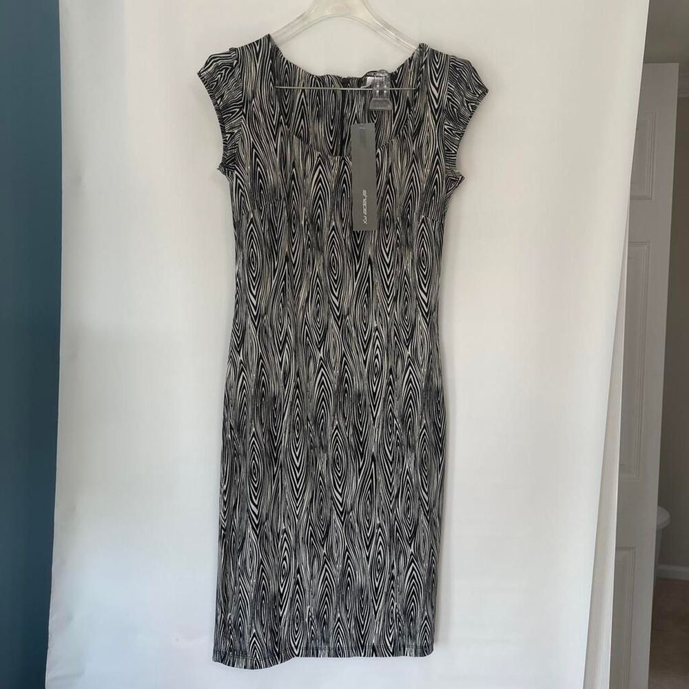 Newport-news Women's Grey and Black Dress